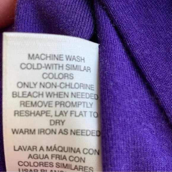 Chicos 1 (US Small 8) Ombre Ikat Print Jersey Ilana Knit Dress Purple Orange - Picture 9 of 9